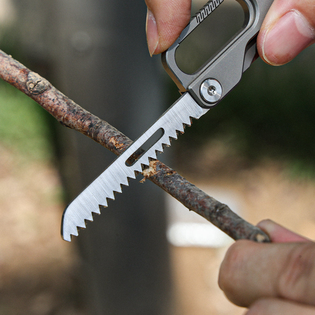 EDC Multi-Tool Titanium Multi-Tool 10-in-1 Survival Tool Pry Bar Keychain Tool Camping Gear
