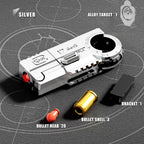 Fidget Toy 3-in-1 Ratchet Spinner Launcher - Fold n Fire Alloy Glock Colt EDC Stress Relief