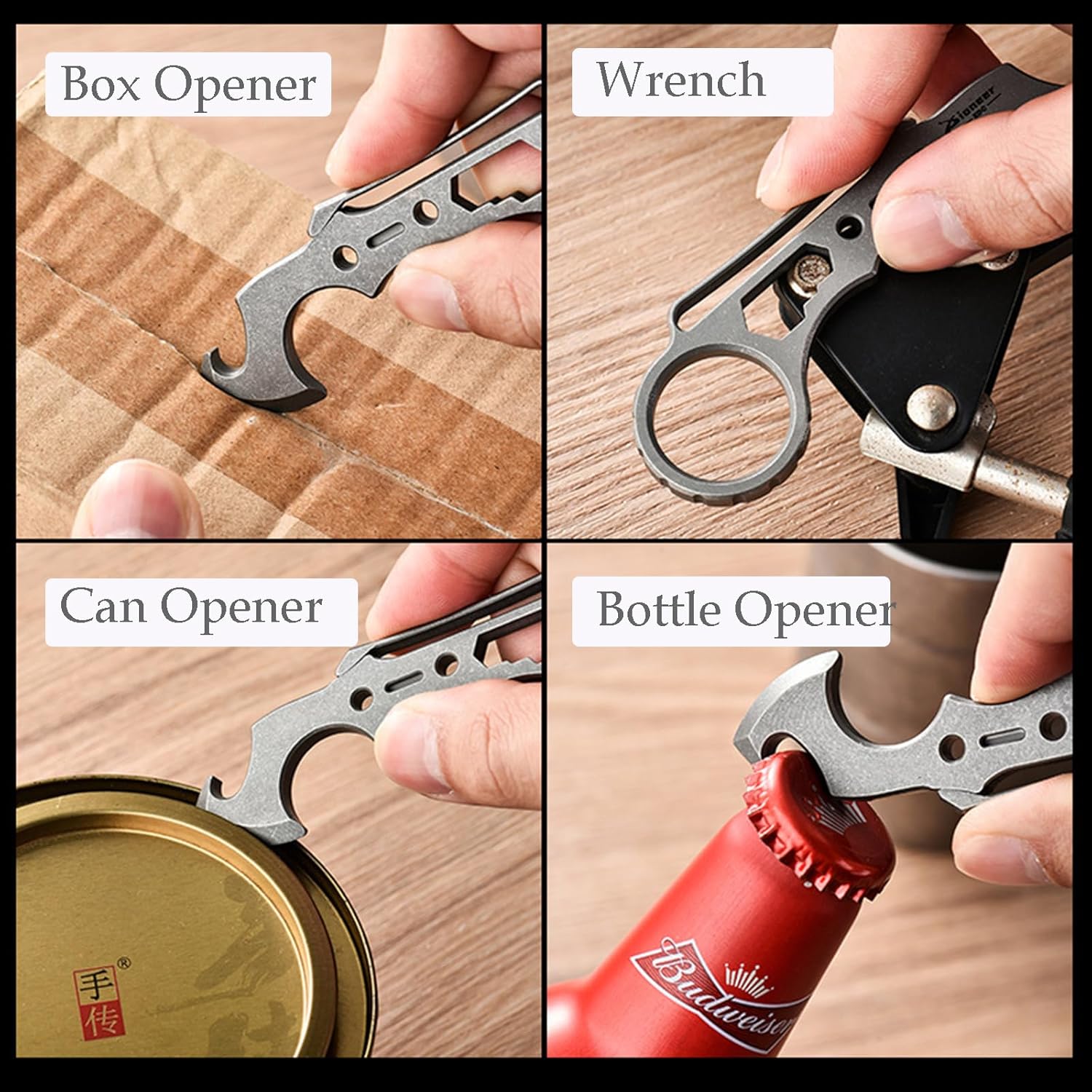 TitanSpike Titanium Multi-Tool Card - Crowbar, Wrenches & Bottle Opener EDC