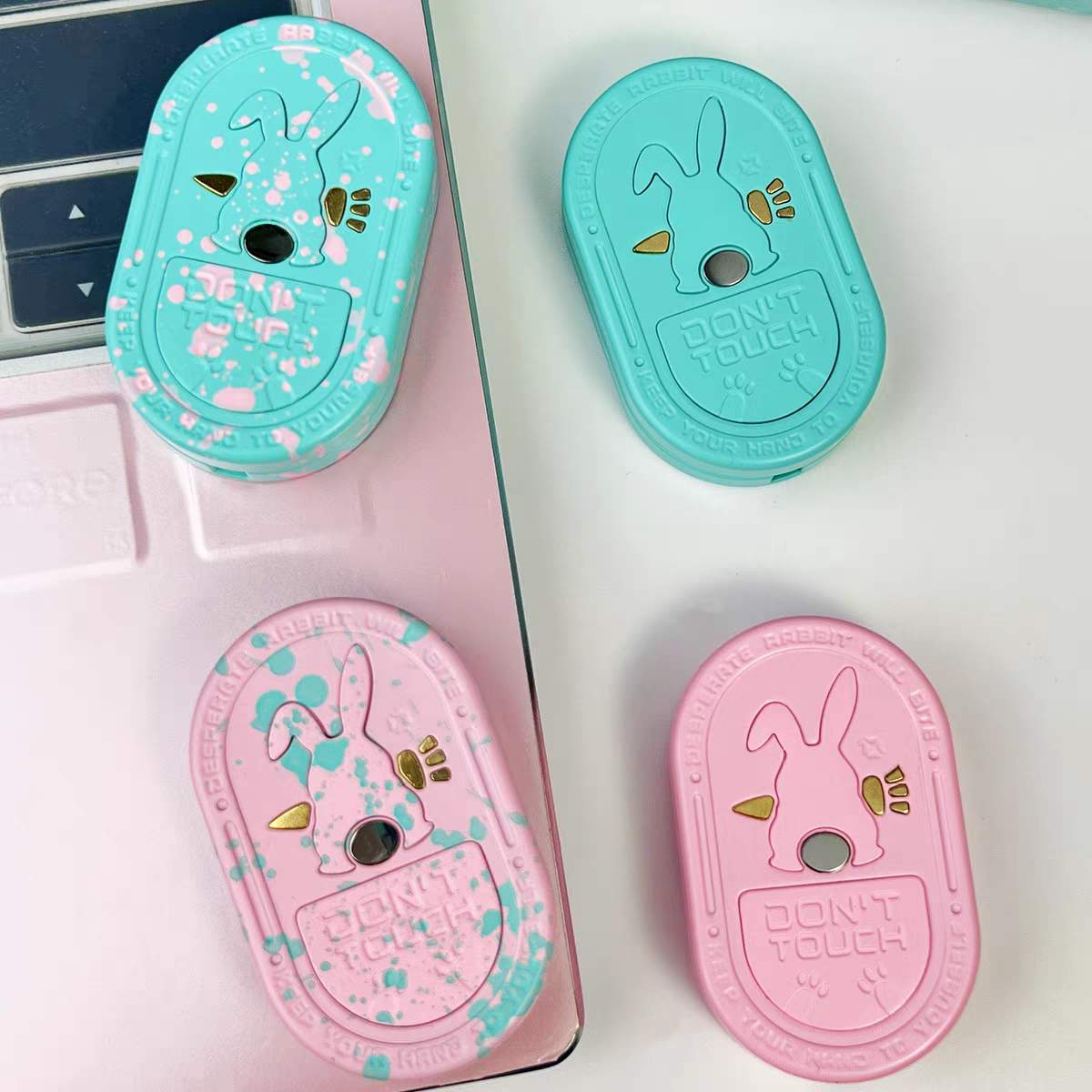Fidget Slider Stainless Steel Rabbit Sound Feedback - 86g CNC Ding EDC Stress Relief Collectible