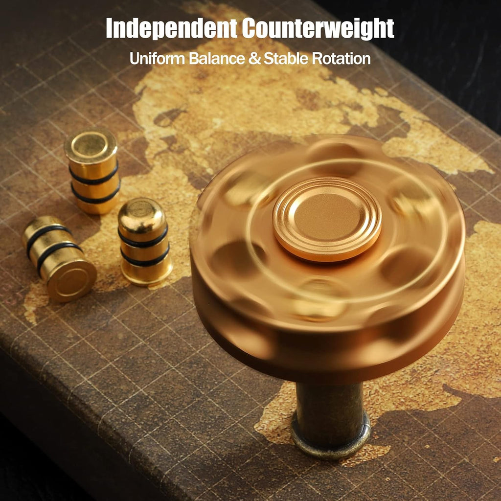 Spin Chamber Revolver Fidget Spinner - Metal EDC Stress Relief Toy