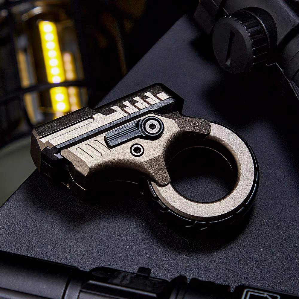 Stress Blaster Fidget Toy - Aluminum Alloy Mecha Gear Ring Spinner
