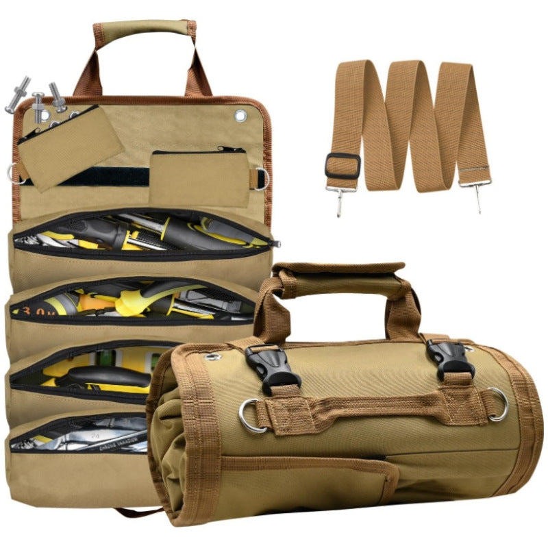 Multi-Functional Roll-Up Tool Organizer - Versatile Storage Bag for Tools & Hardware EDC