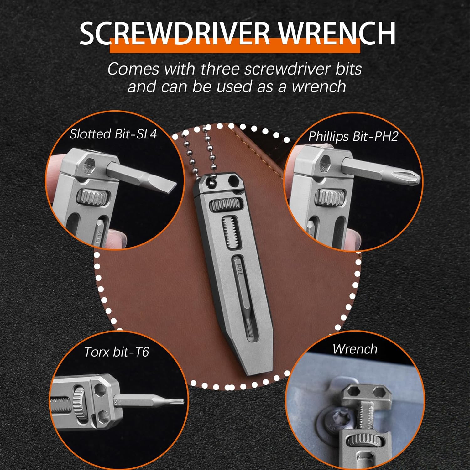 The Alix Titanium Multi-Tool Pry Bar - 4-in-1 EDC Tool