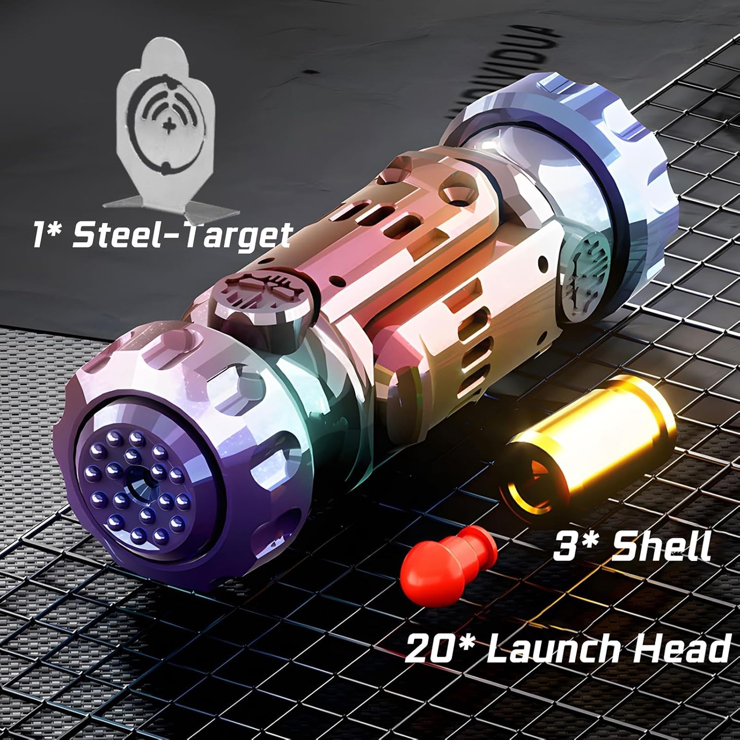 Projectile Spinner Stainless Steel Fidget Toy - Multi-Function EDC with Catapult