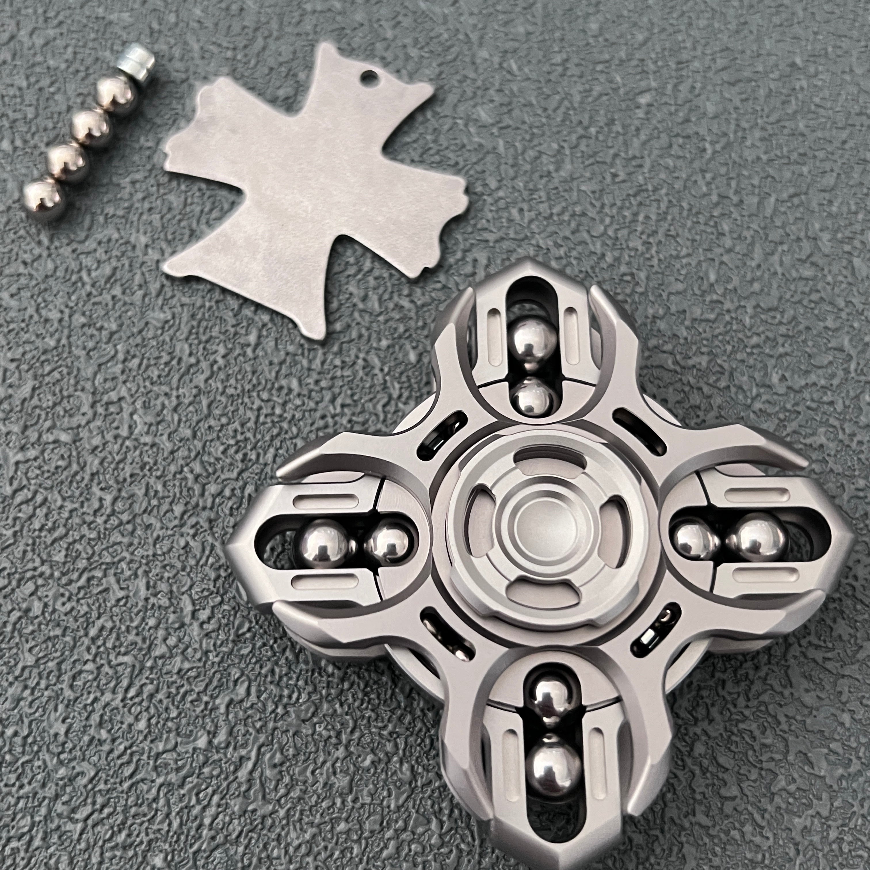 Fidget Spinner Titanium Tuning Fork Linkage - EclipseSpindle MOT Warp Effect Resonant Sound EDC