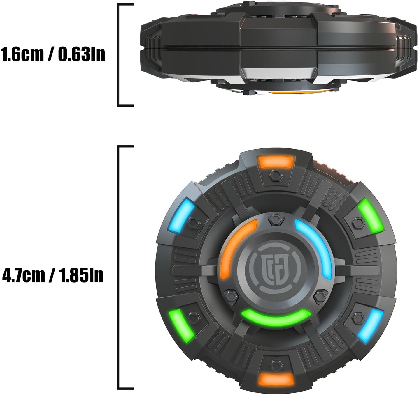 NovaDisc 2-in-1 Metal Fidget Spinner - Spin & Slide Mechanism
