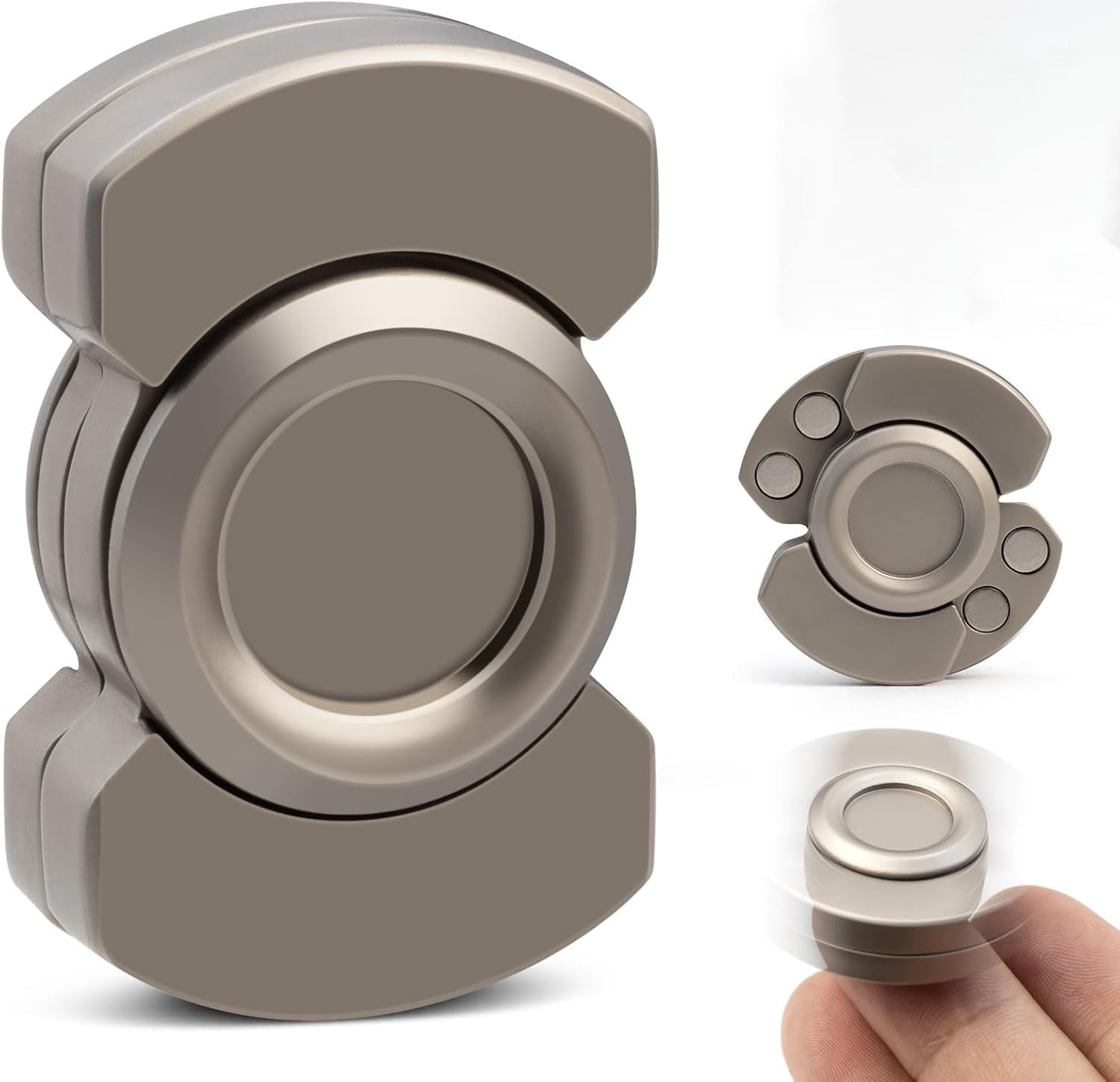 TripleFlow 3-in-1 Metal Fidget Spinner - Multi-Function EDC Focus Tool