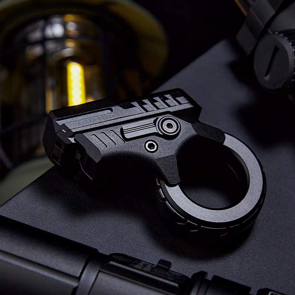Stress Blaster Fidget Toy - Aluminum Alloy Mecha Gear Ring Spinner