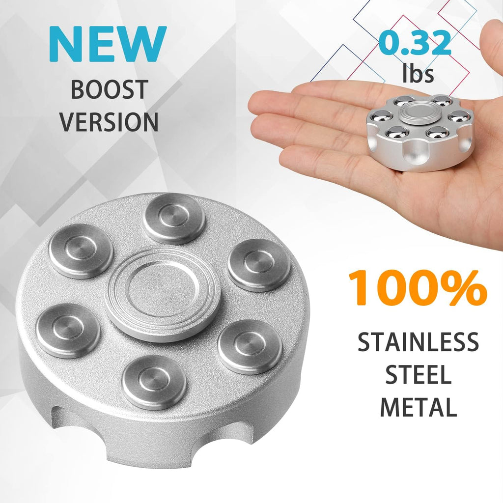 Spin Chamber Revolver Fidget Spinner - Metal EDC Stress Relief Toy