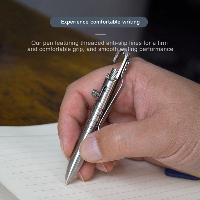 Ultimate GR5 Titanium Bolt Action Pen - Waterproof EDC with Secure Hook