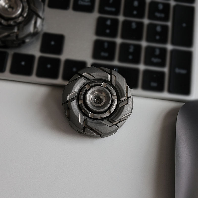 WarpFang Mecha Fidget Spinner | Stainless Steel EDC Stress Relief Toy