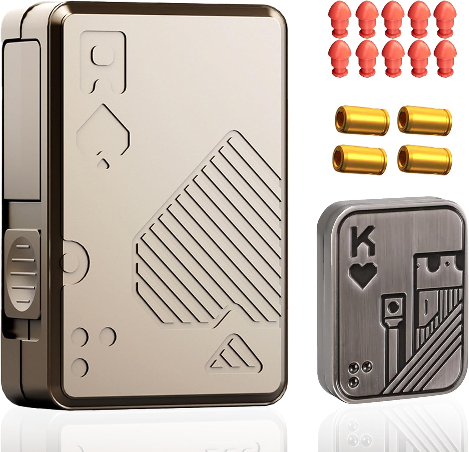 TriggerCards Stainless Steel Fidget Slider - Playing Card Design EDC Stress Relief Tool