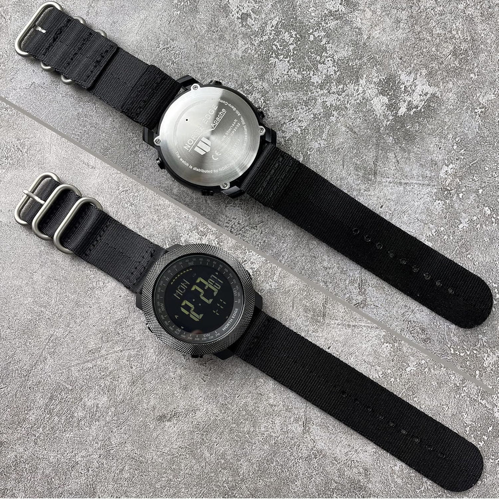 Military Tactical Watch 50M Waterproof Compass Altimeter Outdoor Hiking Camping Men