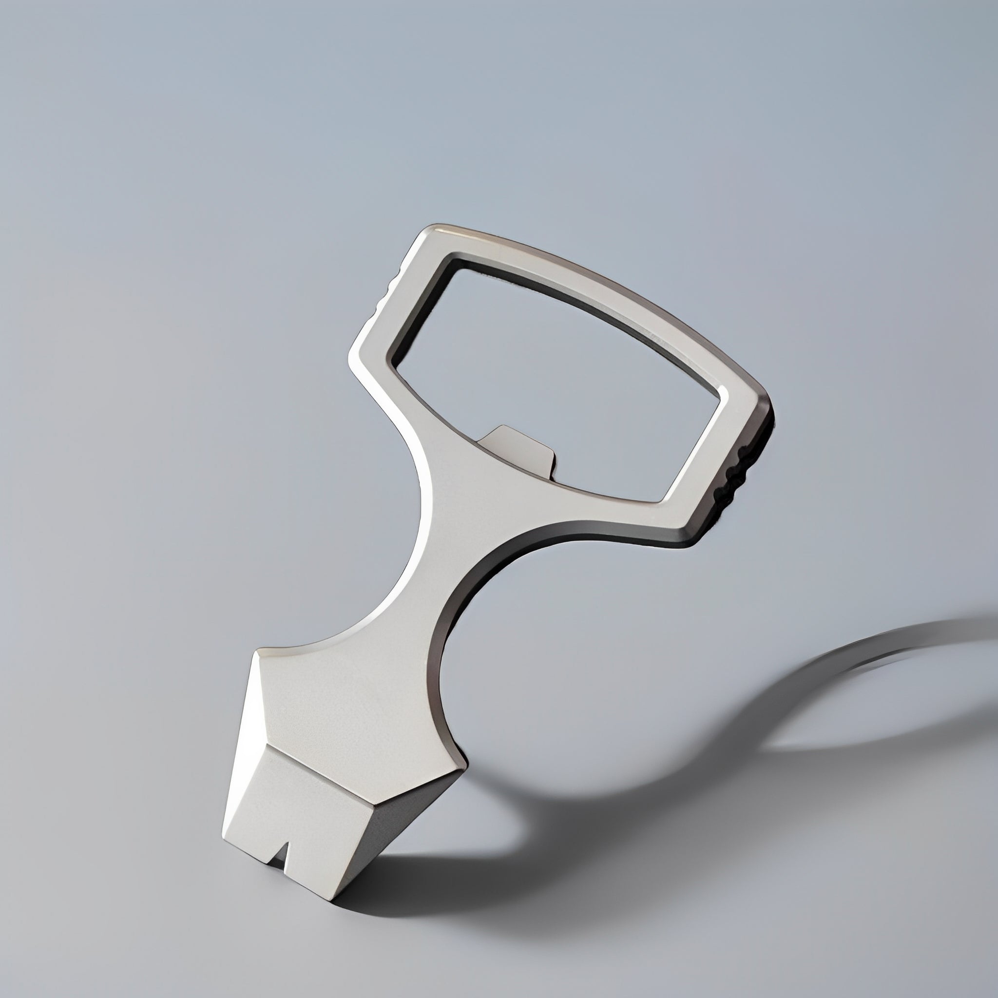 TC4 Titanium Alloy Multi-Tool Knuckle Ring - Bottle Opener Self Defense Spike