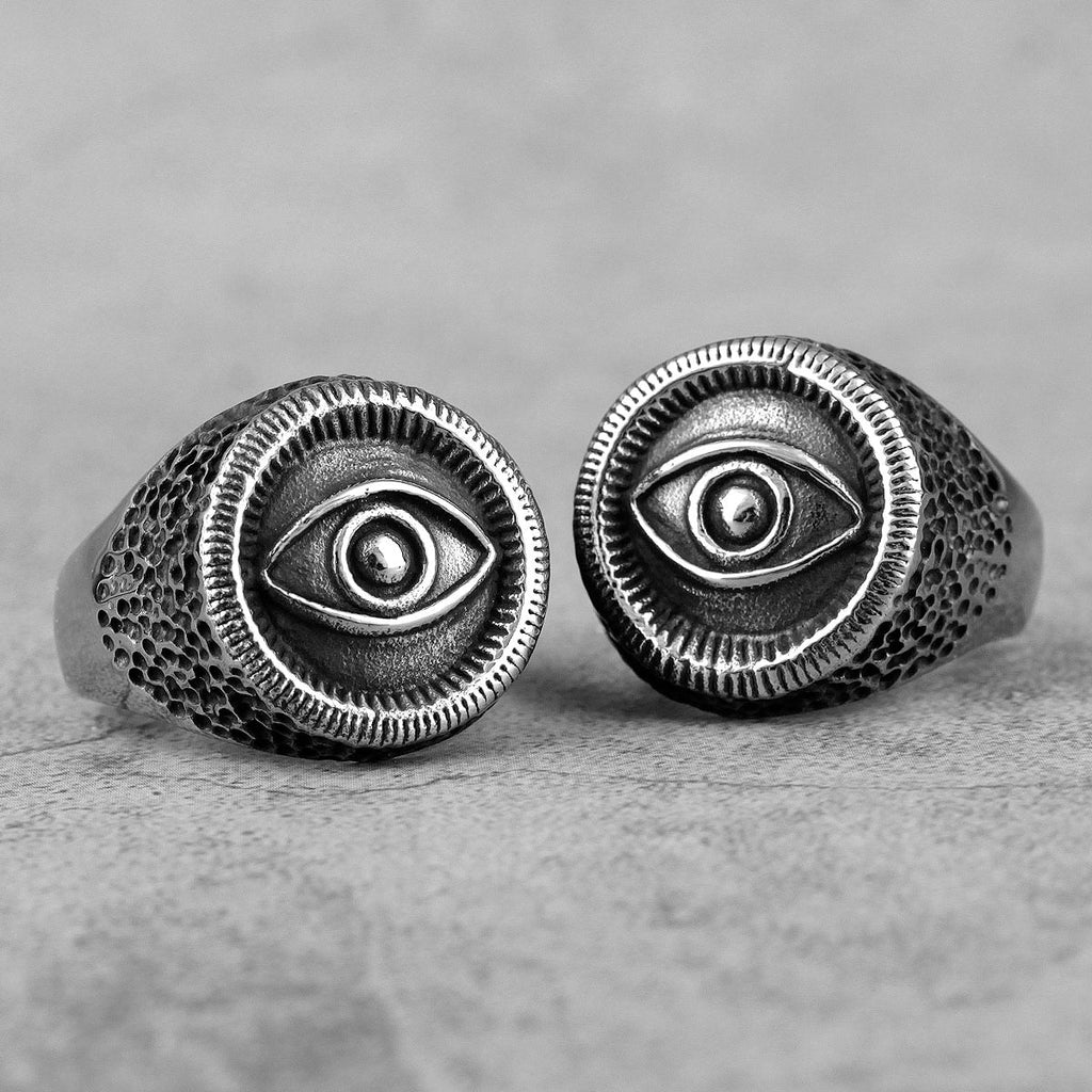 Statement Ring – Egyptian Eye of Horus Masonic 316L Stainless Steel Punk Biker Ring for Men