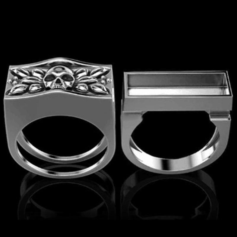 Skull Ring – Hidden Compartment Secret Gothic Punk Statement
