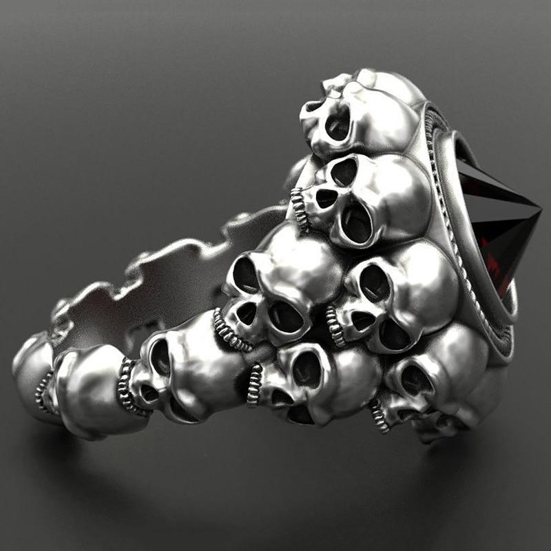 Skull Ring – Aneka Crystal Zircon Gothic Punk Biker Statement