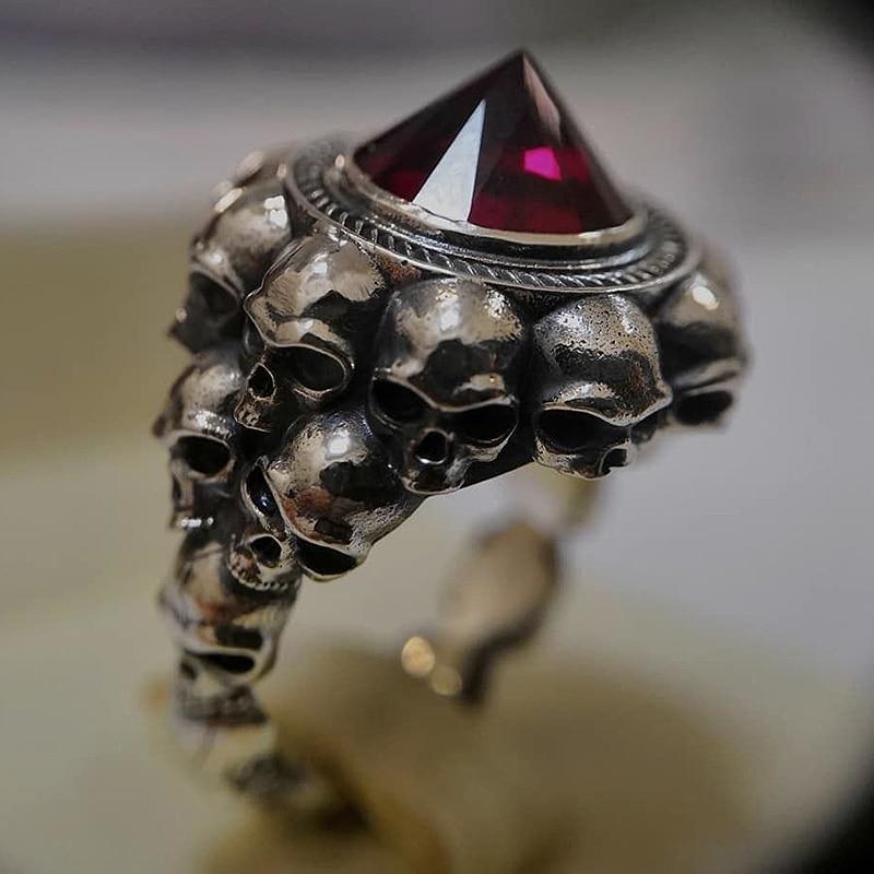 Skull Ring – Aneka Crystal Zircon Gothic Punk Biker Statement