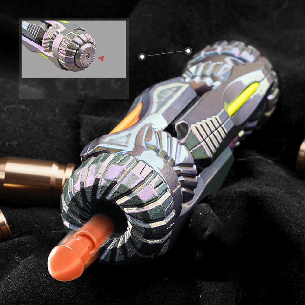 Vortex Blaster Mini Alloy EDC Toy | Shell Ejection & Glow Strip Fidget Blaster