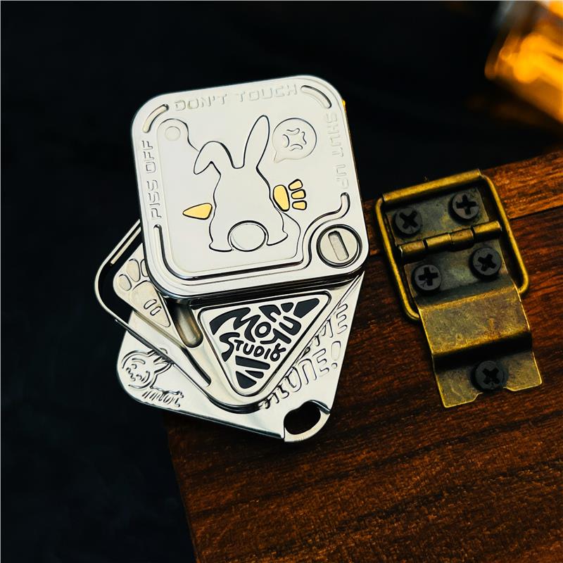 Polar Flash SNAP Magnetic Triple-Slide EDC Fidget - Titanium & Zirconium
