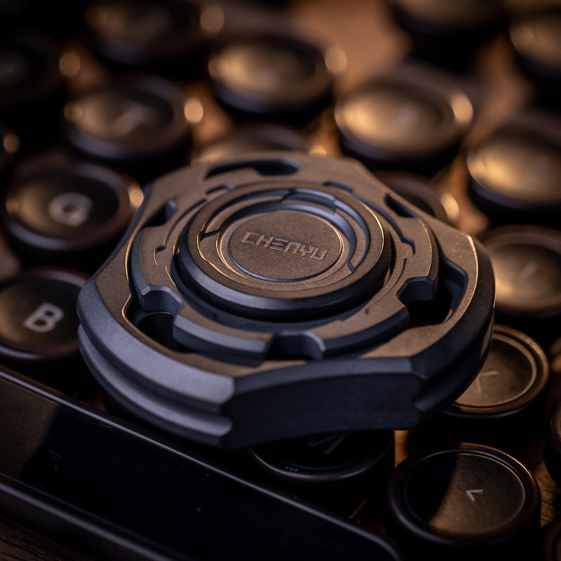 Titanium Compound Gyro Fidget Spinner - Multi-Axis Linkage Modular EDC Stress Relief