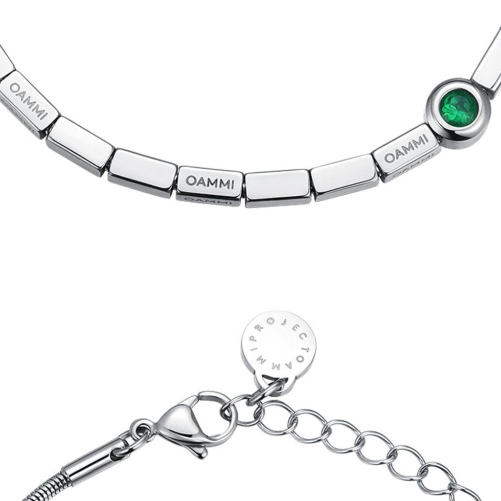 Cosmic Prism Unisex Geometric Steel Cube Link Bracelet | Modular Design