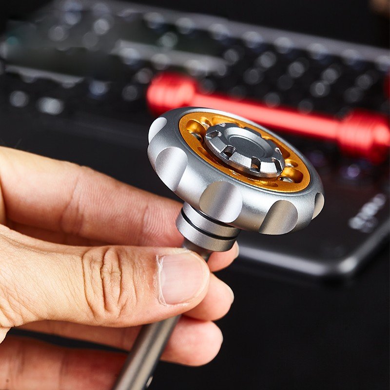 Fidget Spinner Metal Ferris Wheel Cyberpunk - Scepter Aluminum Alloy R188 Bearing 3min EDC