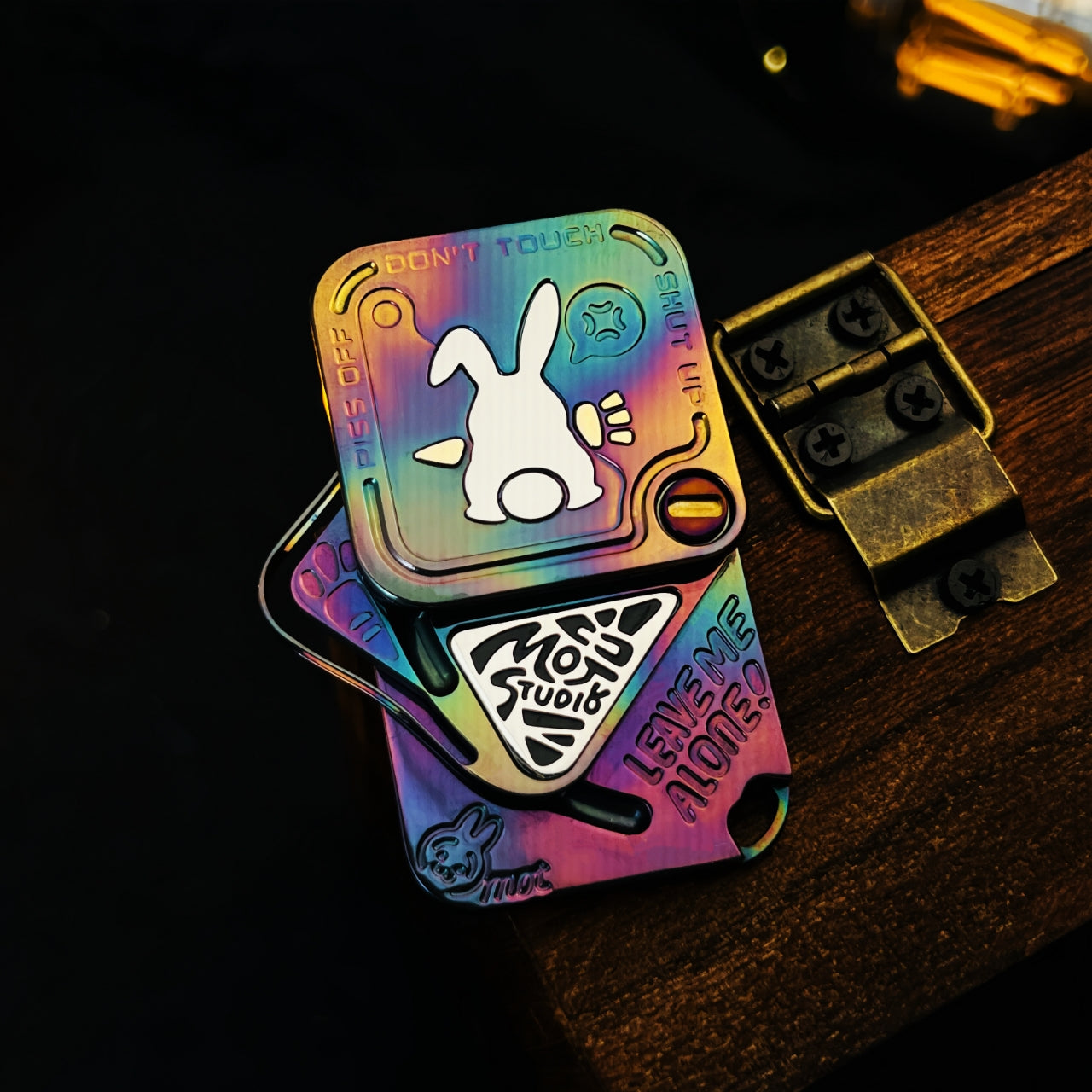 Polar Flash SNAP Magnetic Triple-Slide EDC Fidget - Titanium & Zirconium