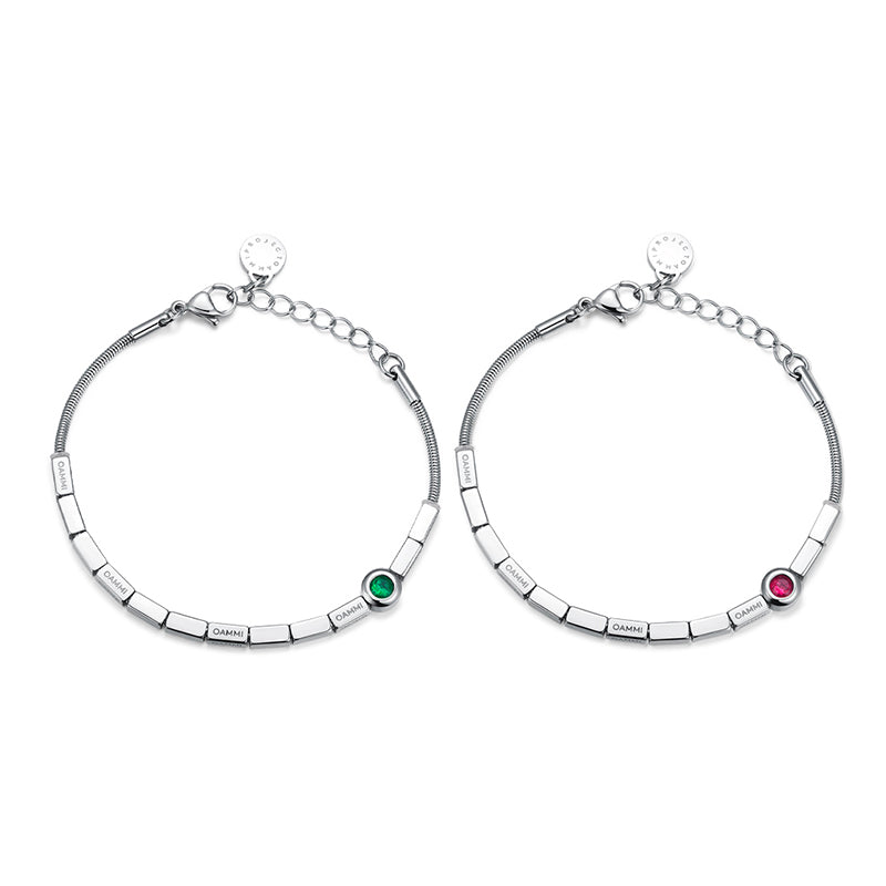 Cosmic Prism Unisex Geometric Steel Cube Link Bracelet | Modular Design