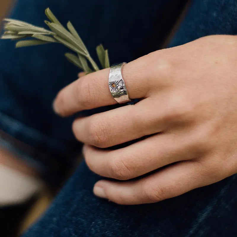 Punk Ring – Sunset Valley Nature Gothic Vintage Statement
