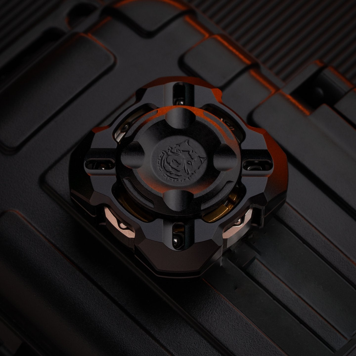 Nebula in Gyre M4 Mortise & Tenon Fidget Spinner - Four-Leaf Linkage