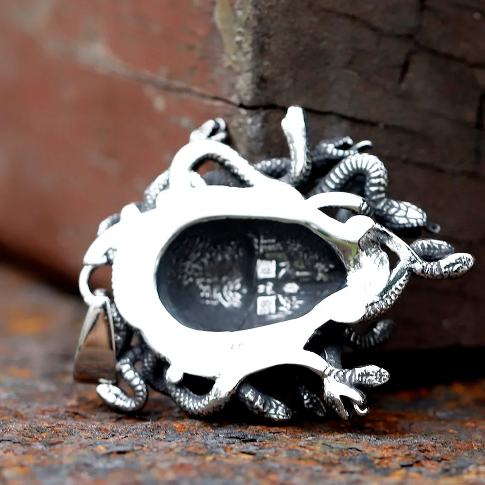 Medusa Necklace – Gorgon Pendant Spiga Chain Gothic Punk Statement