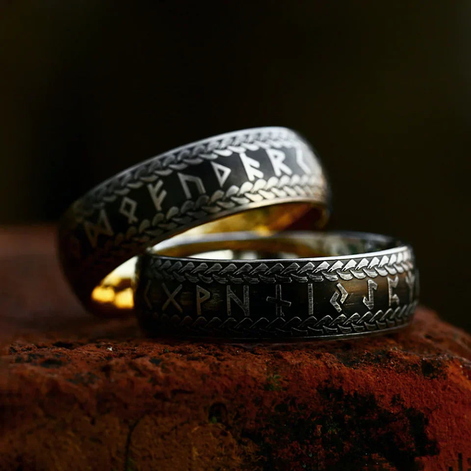 Norse Ring – Rune Amulet Viking Gothic Punk Statement Silver Gold