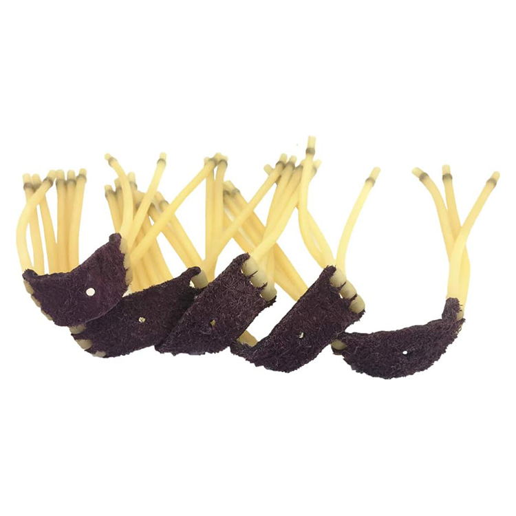 Slingshot Bands – High Velocity Latex Rubber Bands with Anti-Slip Leather Pocket for Hunting & Target Practice
