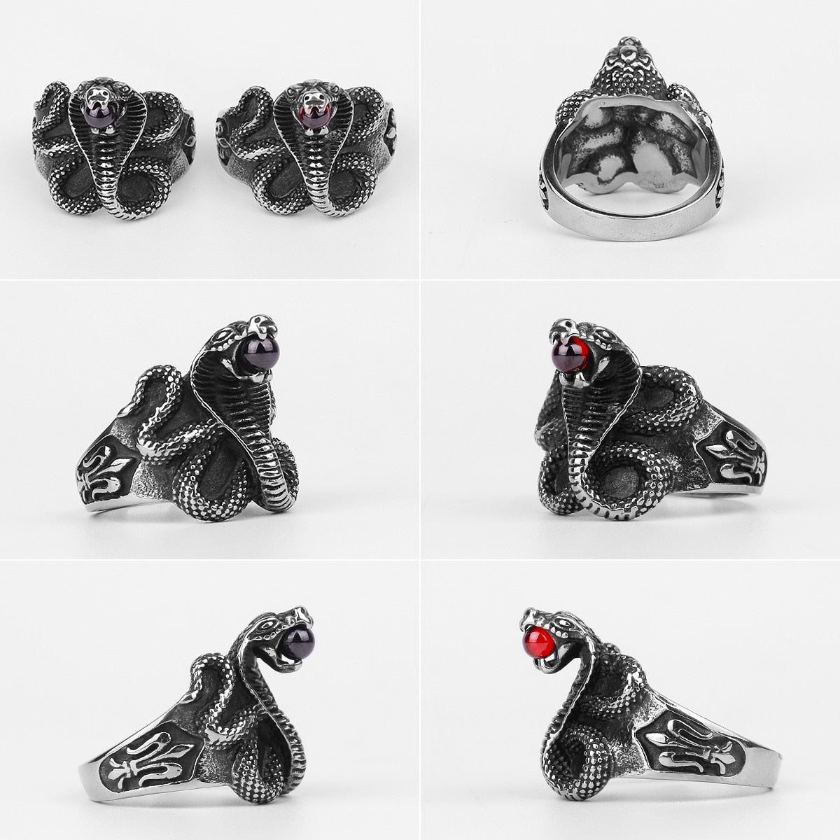Snake Ring – Cobra Punk Rock Hip Hop Biker Gothic Statement Ring