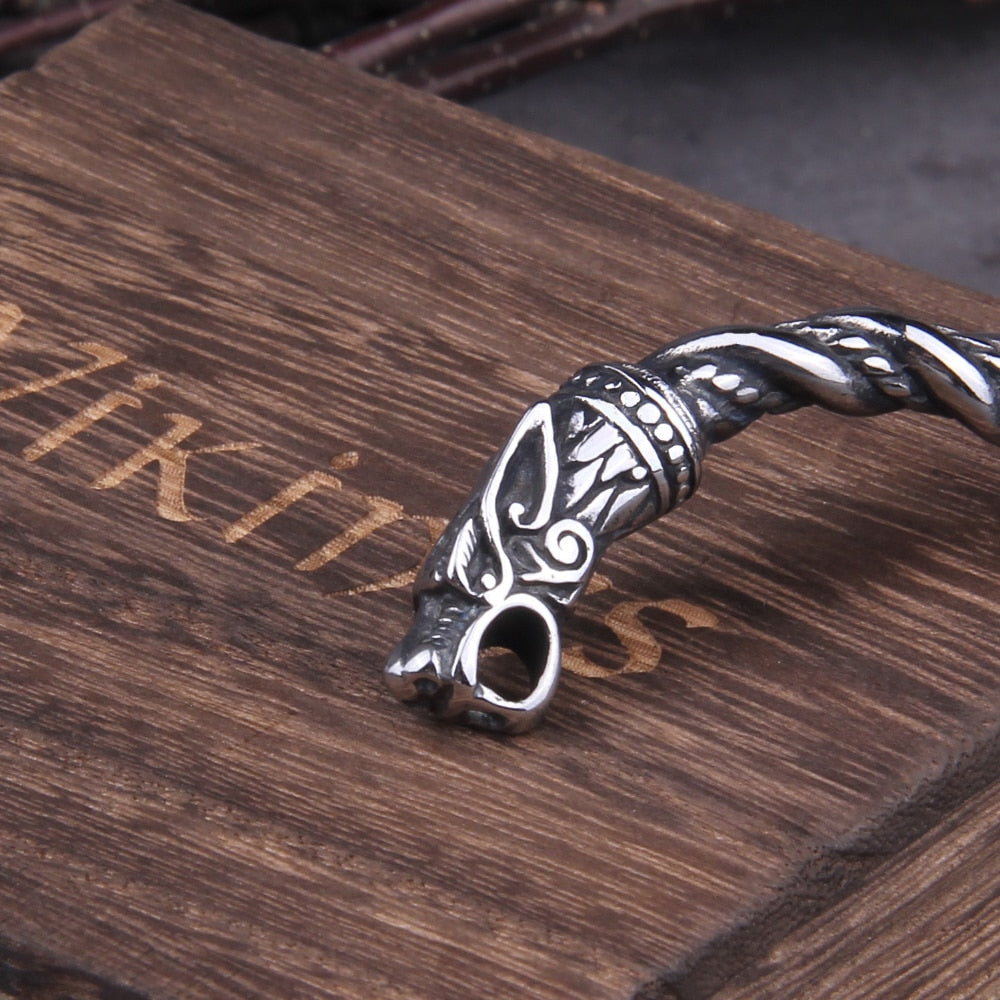 Wolf Bracelet – Nordic Cuff Viking Norse Gothic Punk Statement