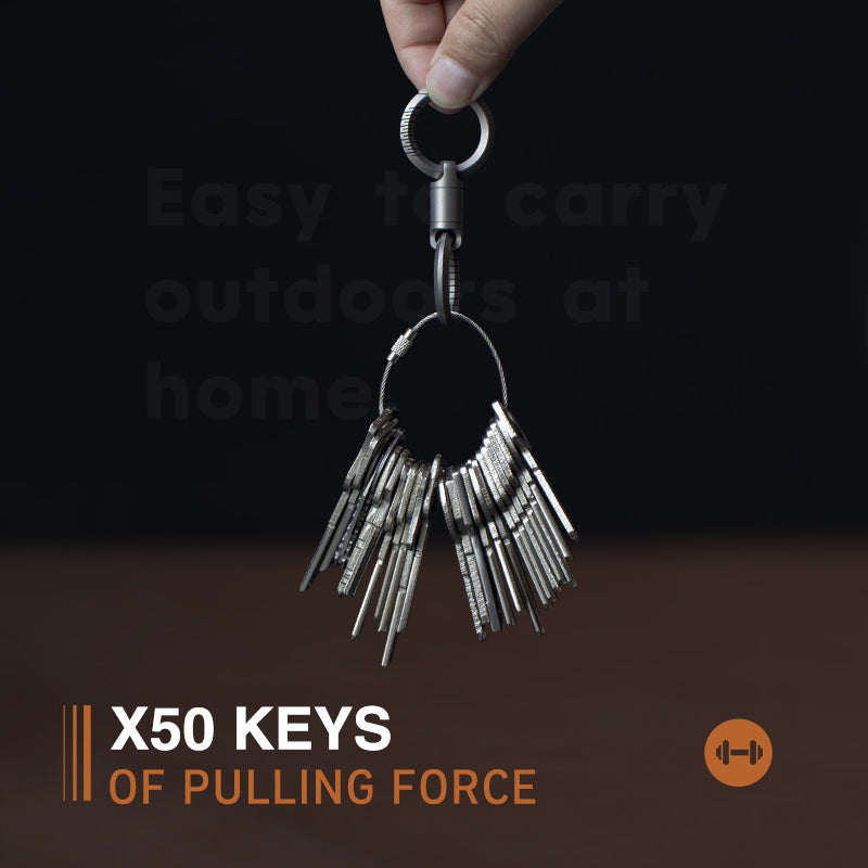 SnapCut Magnetic Titanium Quick-Release Keychain with Utility Cutter