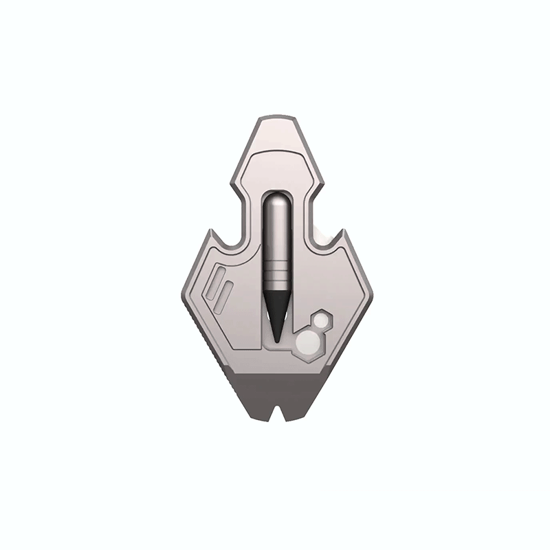 Flounder 2.0 Titanium EDC Pendant - 13-in-1 Multi-Tool Keychain