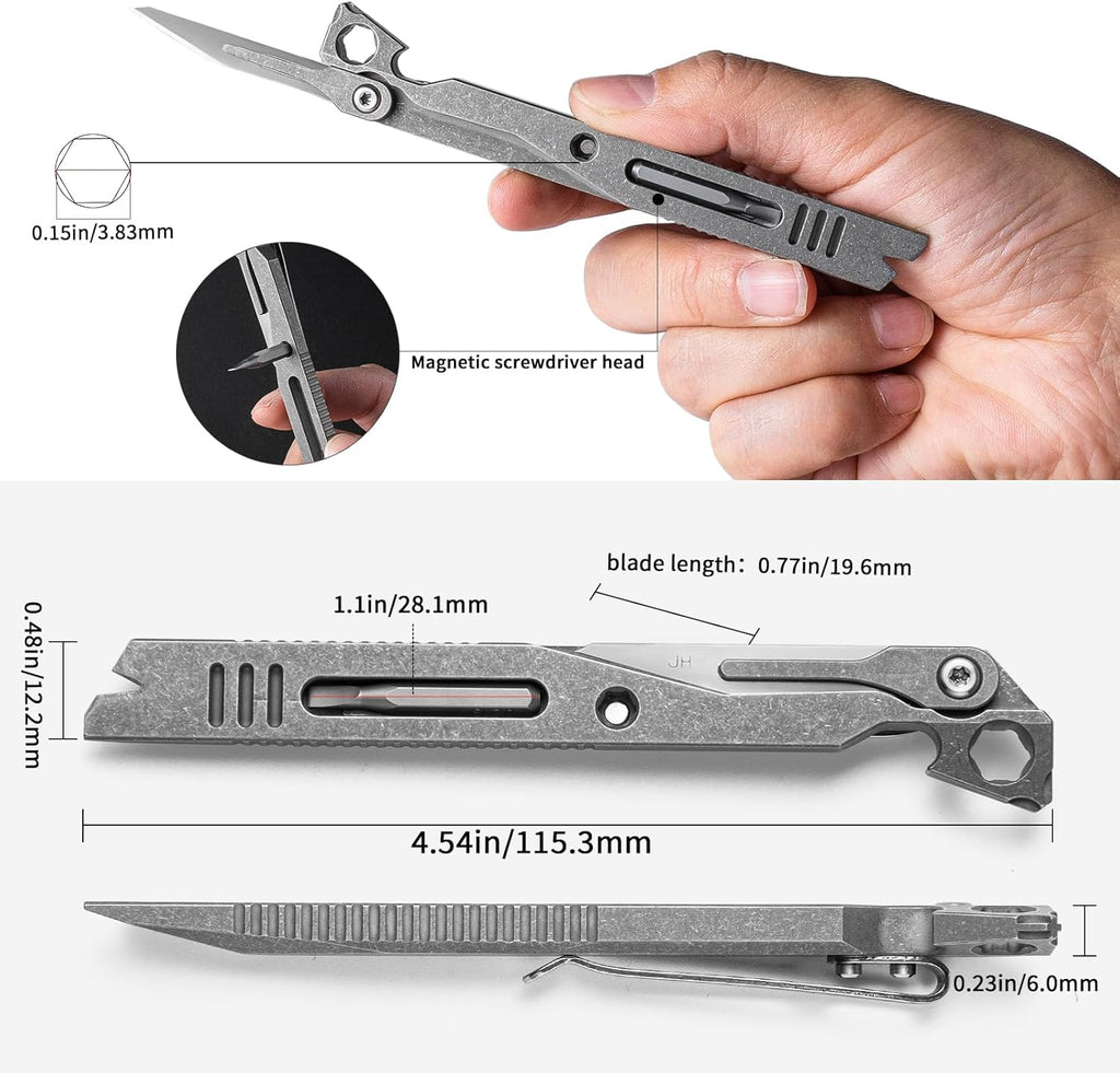 IronClad 9-in-1 Titanium Pocket Pry Bar - Aerospace-Grade Multi-Tool EDC