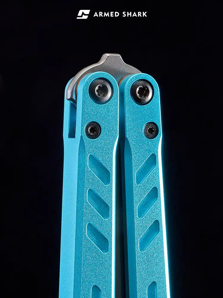 Balisong Trainer 7075 Aluminum - Armed Shark BB Butterfly Knife Smooth Flow Flipper