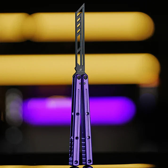 Balisong Trainer Krake Raken V3 - Armed Shark Butterfly Knife 7075 Aluminum 36 Colors