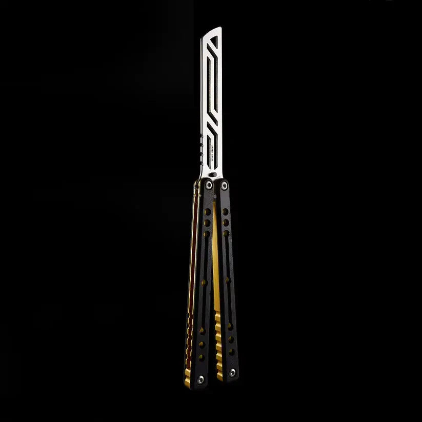Nautilus V2 Balisong Trainer - Armed Shark 7075 Aluminum G10 Carbon Fiber Butterfly Knife