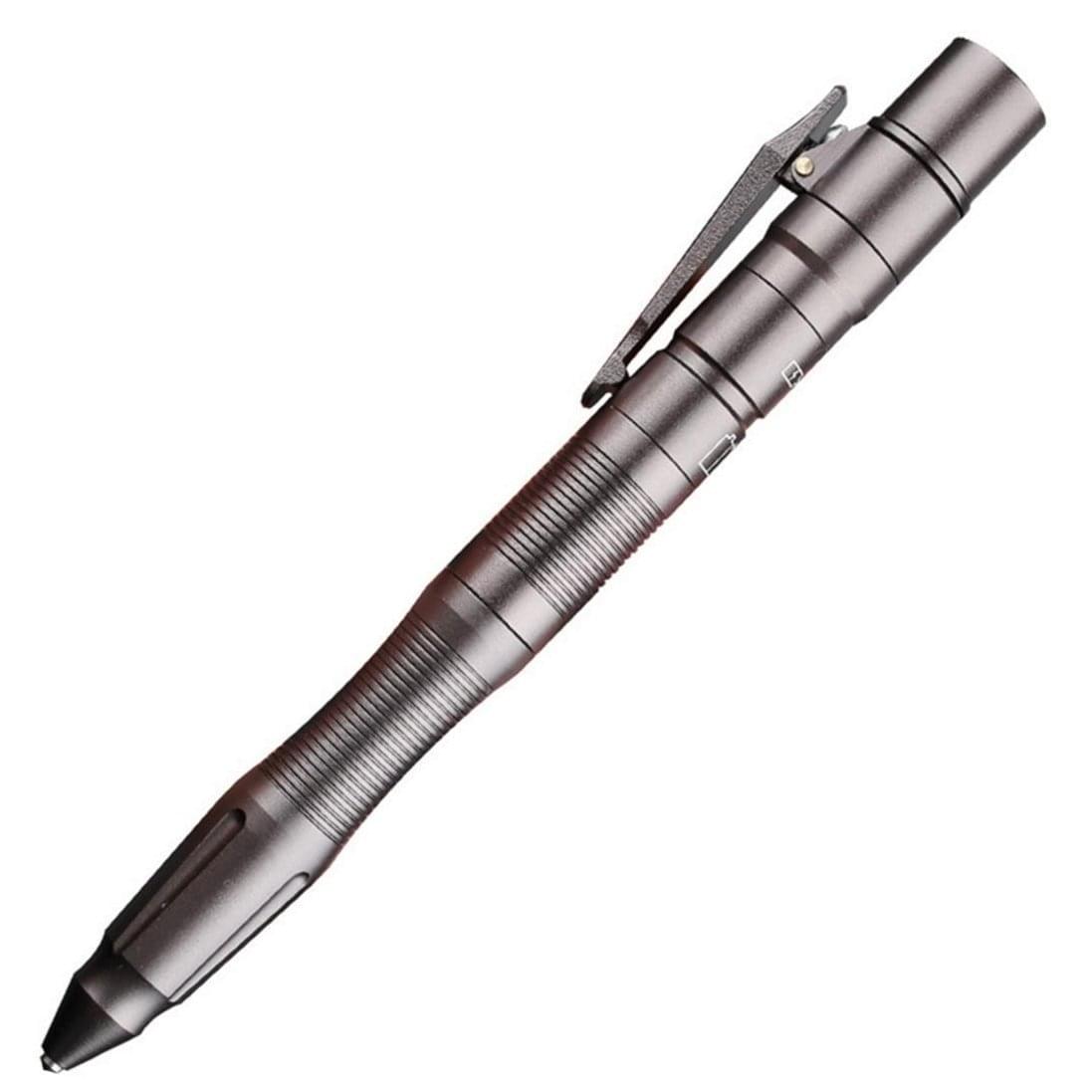 Aluminum Tactical Pen - Flashlight Tungsten Tip USB Rechargeable TSA Approved