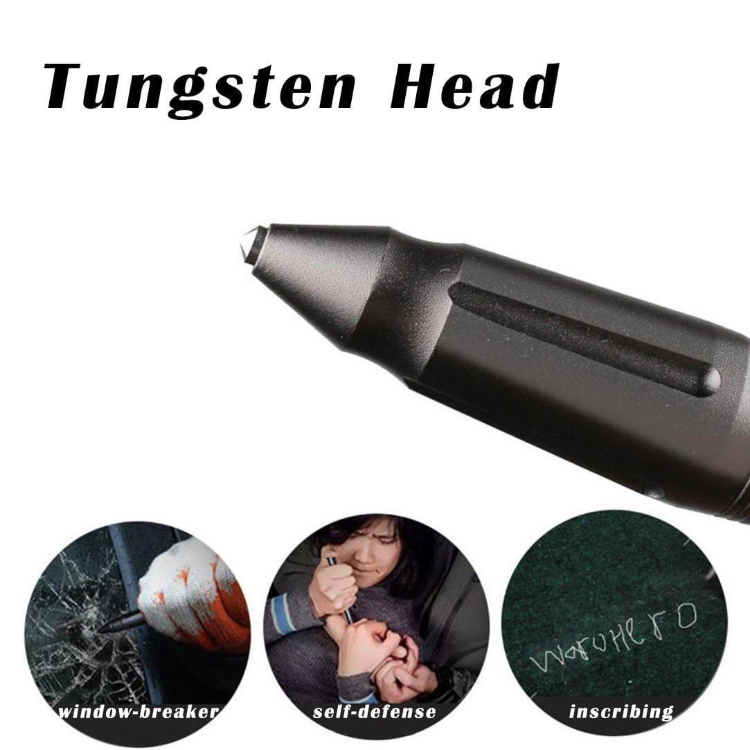 Aluminum Tactical Pen - Flashlight Tungsten Tip USB Rechargeable TSA Approved