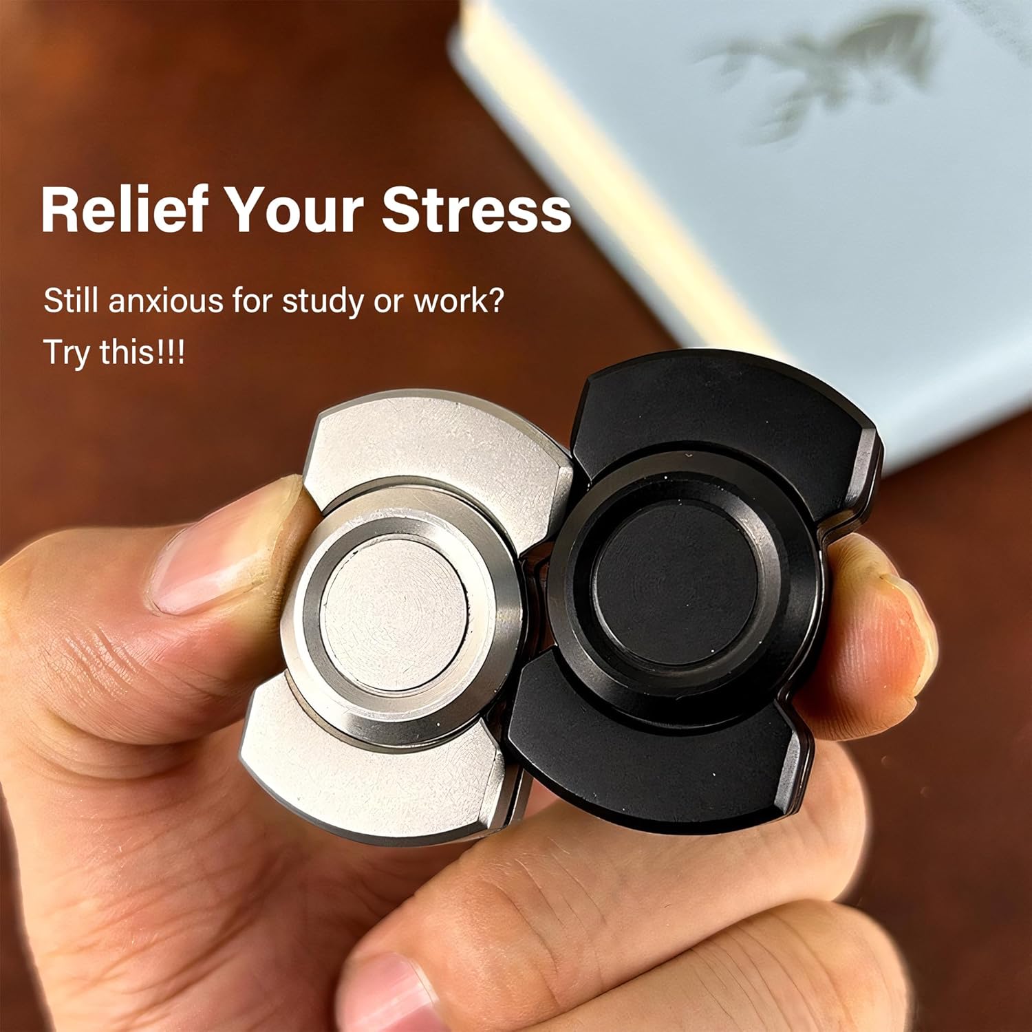 TripleFlow 3-in-1 Metal Fidget Spinner - Multi-Function EDC Focus Tool
