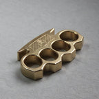 Brass Four Finger Knuckles – Duster with Punisher Skull 15mm Ultra Thick CNC EDC detail image