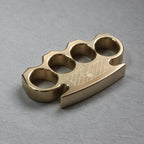 Brass Four Finger Knuckles – Duster with Punisher Skull 15mm Ultra Thick CNC EDC detail image - detail view 4