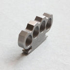 Brass Four Finger Knuckles – Duster with Punisher Skull 15mm Ultra Thick CNC EDC detail image - detail view 7