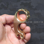 Brass Single Finger Knuckles – H-59 Snail Design Ultra-Thick 15mm with Polished 112g detail image - detail view 5